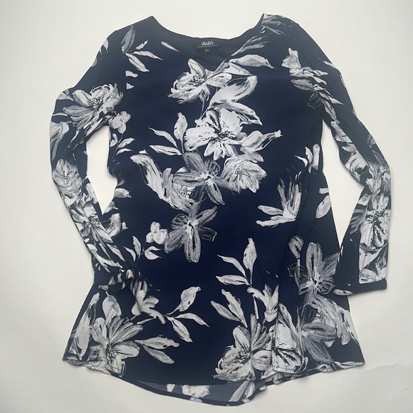 Lulus Dresses & Skirts - Lulu’s | Long Sleeve Navy and White Floral Dress
